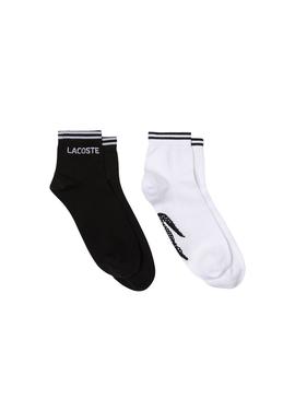 Pack2 Calzini Lacoste Sport Bianco Nero Uomo