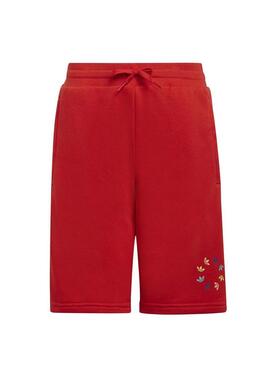 Bermudas Adidas Anello Regolare Rosso Per Bambino Y Bambina