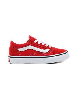 Sneaker Vans Old Skool Rosso per Bambino E Bambina