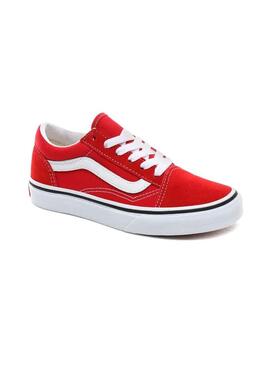 Sneaker Vans Old Skool Rosso per Bambino E Bambina