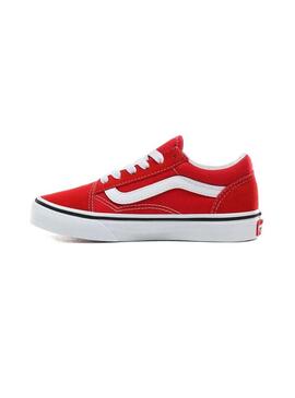 Sneaker Vans Old Skool Rosso per Bambino E Bambina