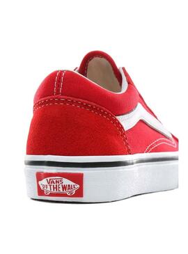 Sneaker Vans Old Skool Rosso per Bambino E Bambina