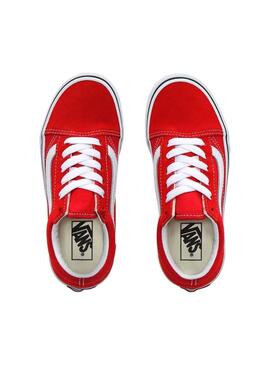 Sneaker Vans Old Skool Rosso per Bambino E Bambina