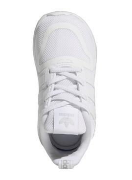 Sneaker Bande Adidas Bianco Per Bambino Y Bambina