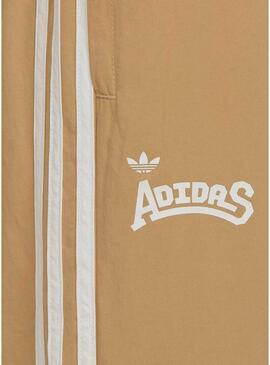 Pantalonies Adidas Woven Block Beige Per Bambina