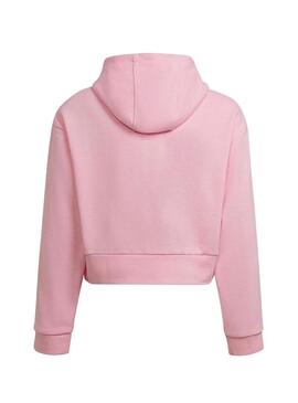 Felpa Adidas Cropped Adicolor Rosa Per Bambina