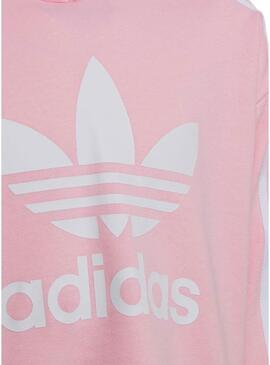 Felpa Adidas Cropped Adicolor Rosa Per Bambina