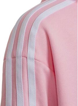 Felpa Adidas Cropped Adicolor Rosa Per Bambina