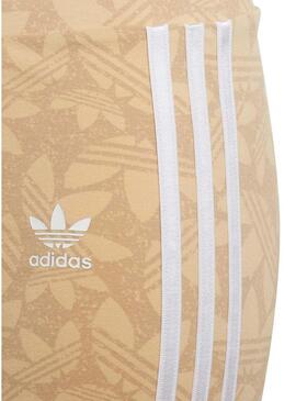 Leggings Adidas Ciclista Banana Beige Per Bambina