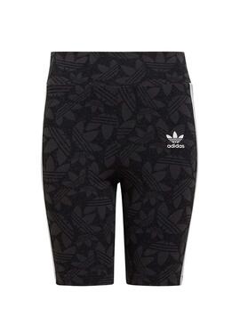 Leggings Adidas Trifoglio Ciclismo Nero Per Bambina