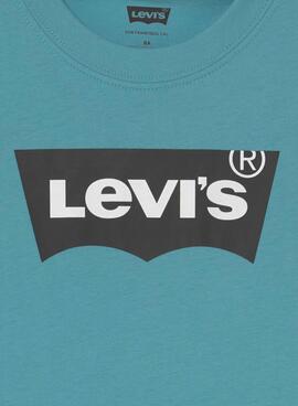 T-Shirt Levis Logo Batwing Blu Per Bambino