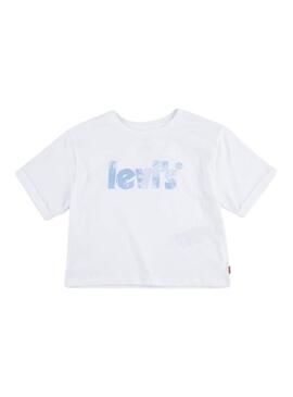 T-Shirt Levis Meet and Greed Bianco Per Bambina