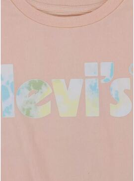 T-Shirt Levis Meet and Greed Rosa Per Bambina