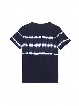 T-Shirt Mayoral Tie Dye Bolsillo Blu Navy Per Bambino