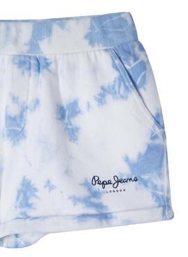 Short Pepe Jeans Tie Dye Geneva Blu Per Donna