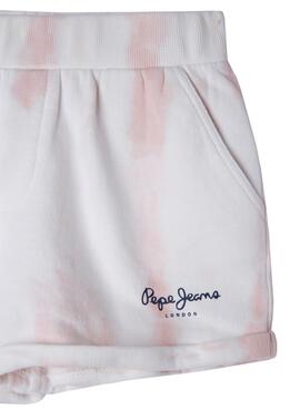 Short Pepe Jeans Tie Dye Grace Rosa Per Bambina