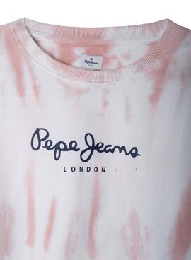 Felpa Pepe Jeans Tie Dye Grace Rosa Per Bambina
