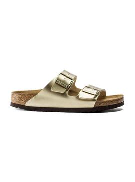 Sandali Birkenstock Arizona BF Gold Per Donna