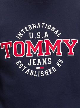 Felpe Tommy Jeans Circular Marino Uomo