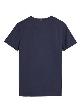 T-Shirt Tommy Hilfiger Varsity Blu Navy per Bambino