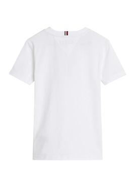 T-Shirt Logo Tommy Hilfiger Bianco Per Bambino