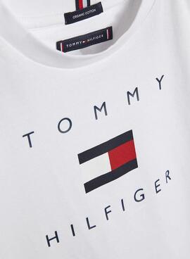 T-Shirt Tommy Hilfiger Logo Bianco Per Bambino