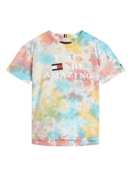 T-Shirt Tommy Hilfiger Tie Dye Multi Per Bambino