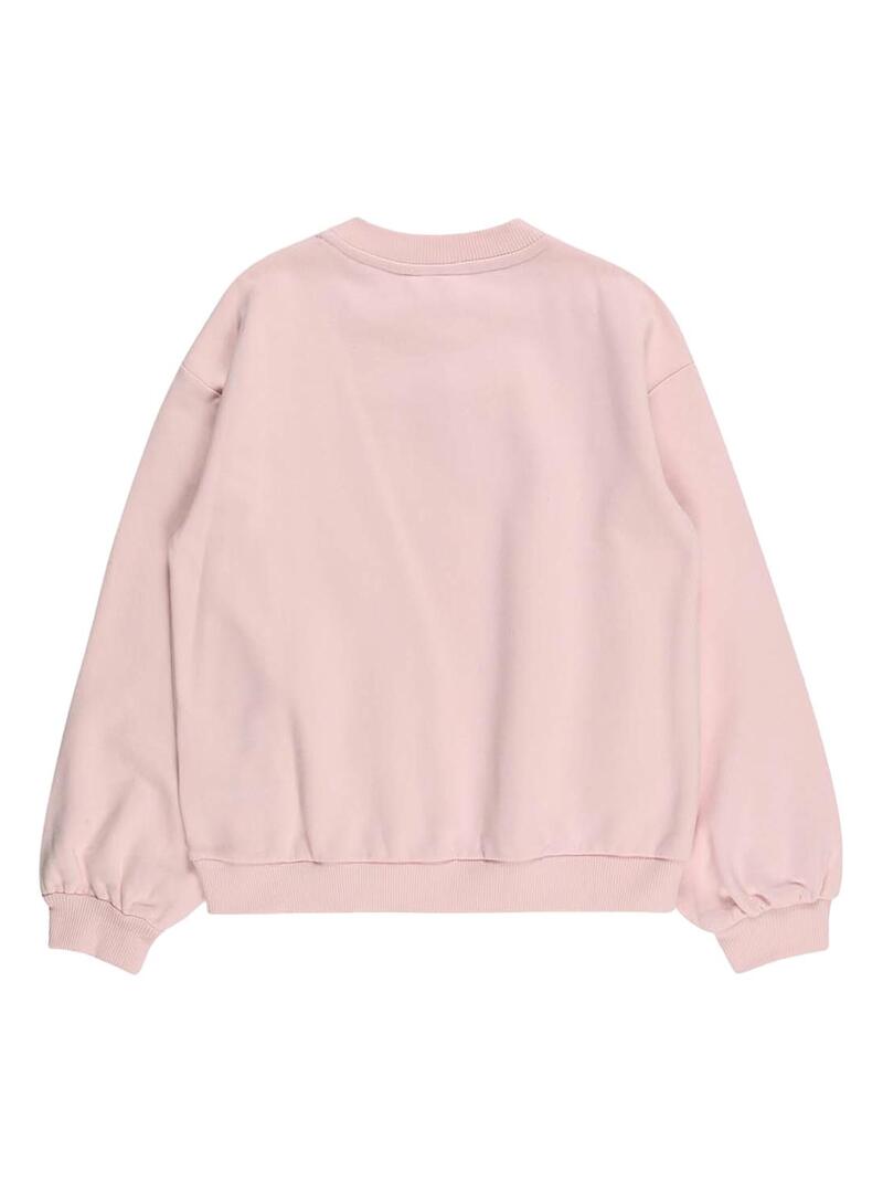 Felpa Tommy Hilfiger Script Rosa Per Bambina