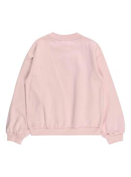 Felpa Tommy Hilfiger Script Rosa Per Bambina