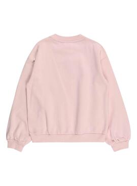 Felpa Tommy Hilfiger Script Rosa Per Bambina