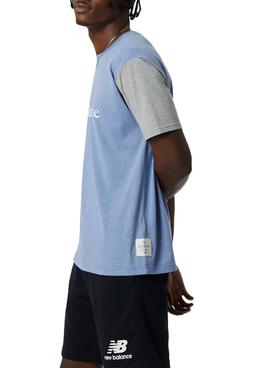 T-Shirt New Balance Essenziali Puri Blu Uomo