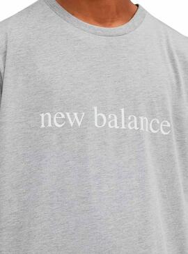 T-Shirt New Balance Essenziali Puro Grigio Uomo