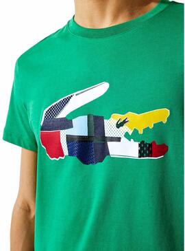 T-Shirt Lacoste TH0822 Verde Per Uomo