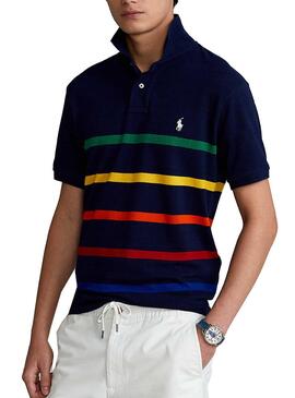 Polo Polo Ralph Lauren Strisce Blu Navy Per Uomo