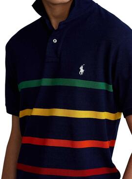 Polo Polo Ralph Lauren Strisce Blu Navy Per Uomo