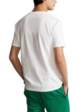 T-Shirt Polo Ralph Lauren Sport Bianco Uomo