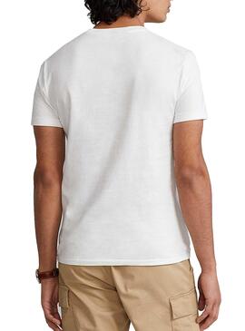 T-Shirt Polo Ralph Lauren Polo Orso Bianco Uomo
