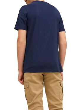 T-Shirt Jack & Jones Forma Astal Blu Navy Bambino
