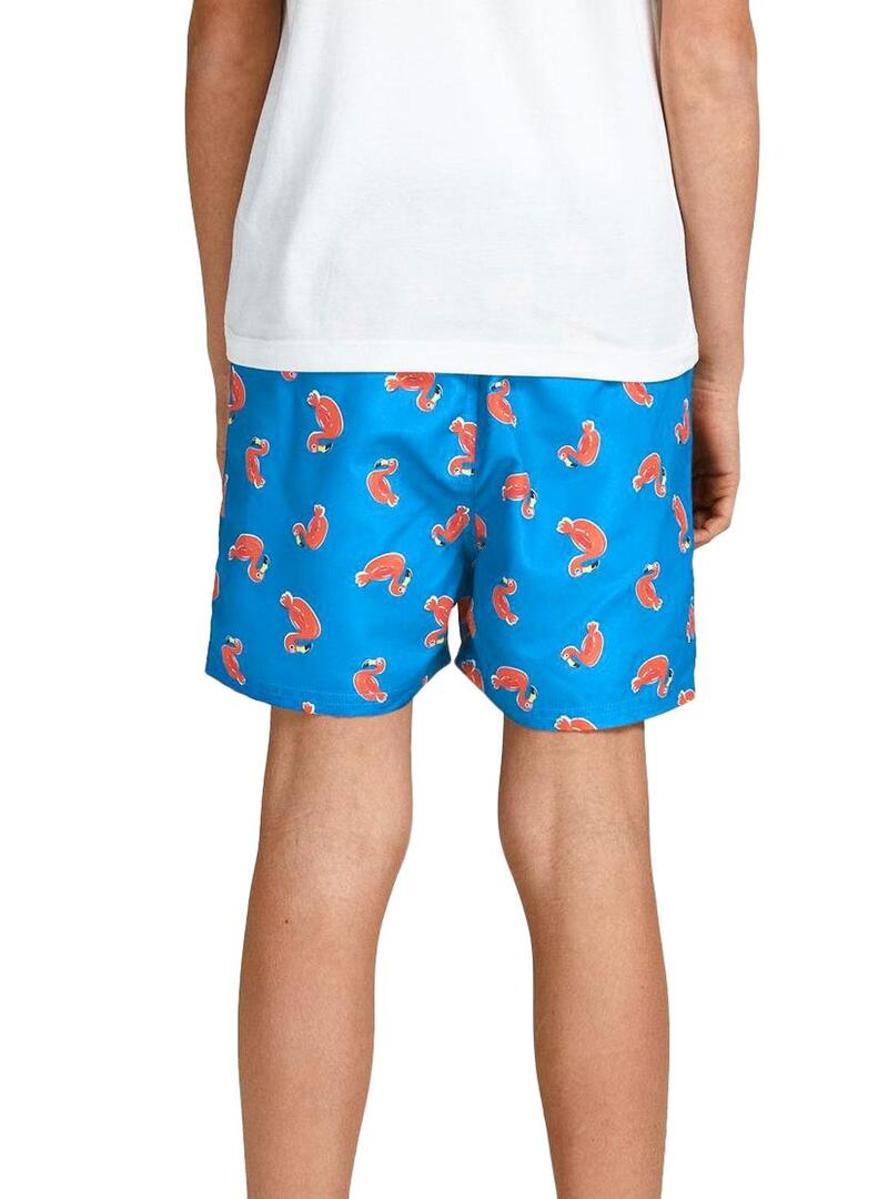 Costume Da Bagno Jack & Jones Novelty Flamenco Blu Bambino