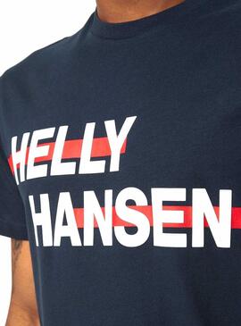 T-Shirt Helly Hansen Rwb Graphic Blu Navy Uomo