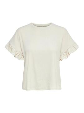 T-Shirt Only Marla Glitter Beige Per Donna