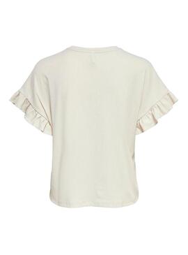 T-Shirt Only Marla Glitter Beige Per Donna