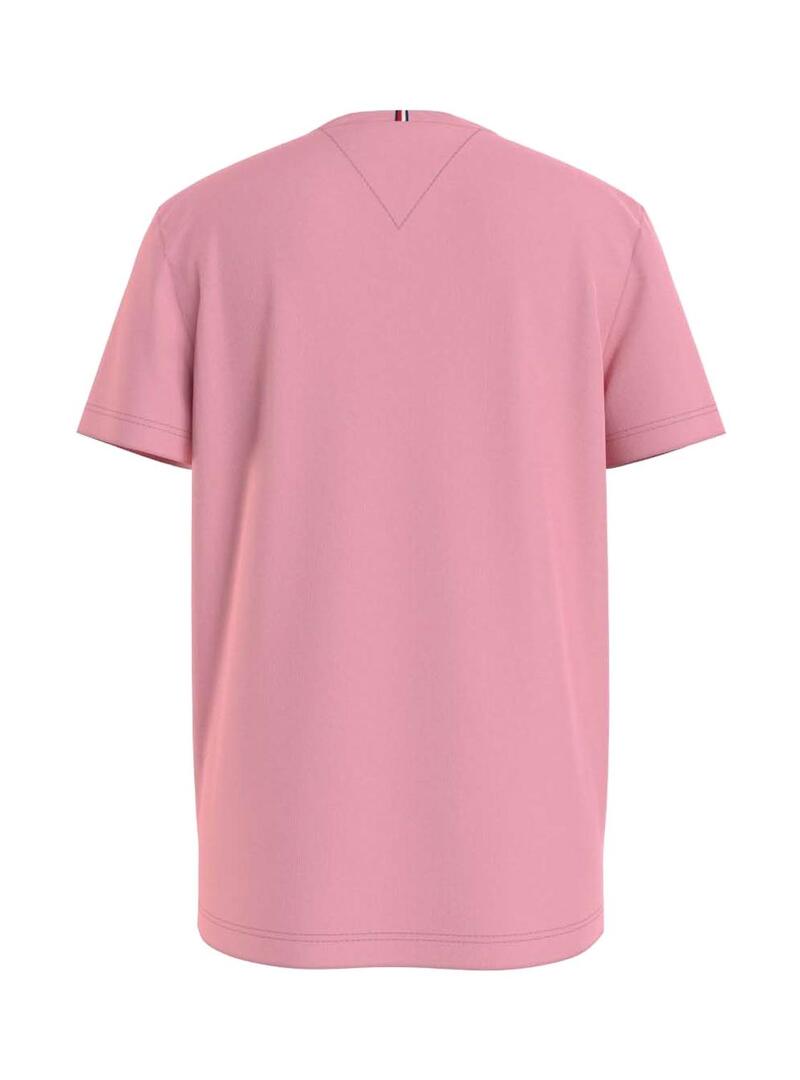 T-Shirt Tommy Hilfiger Bold Varsity Rosa Bambino