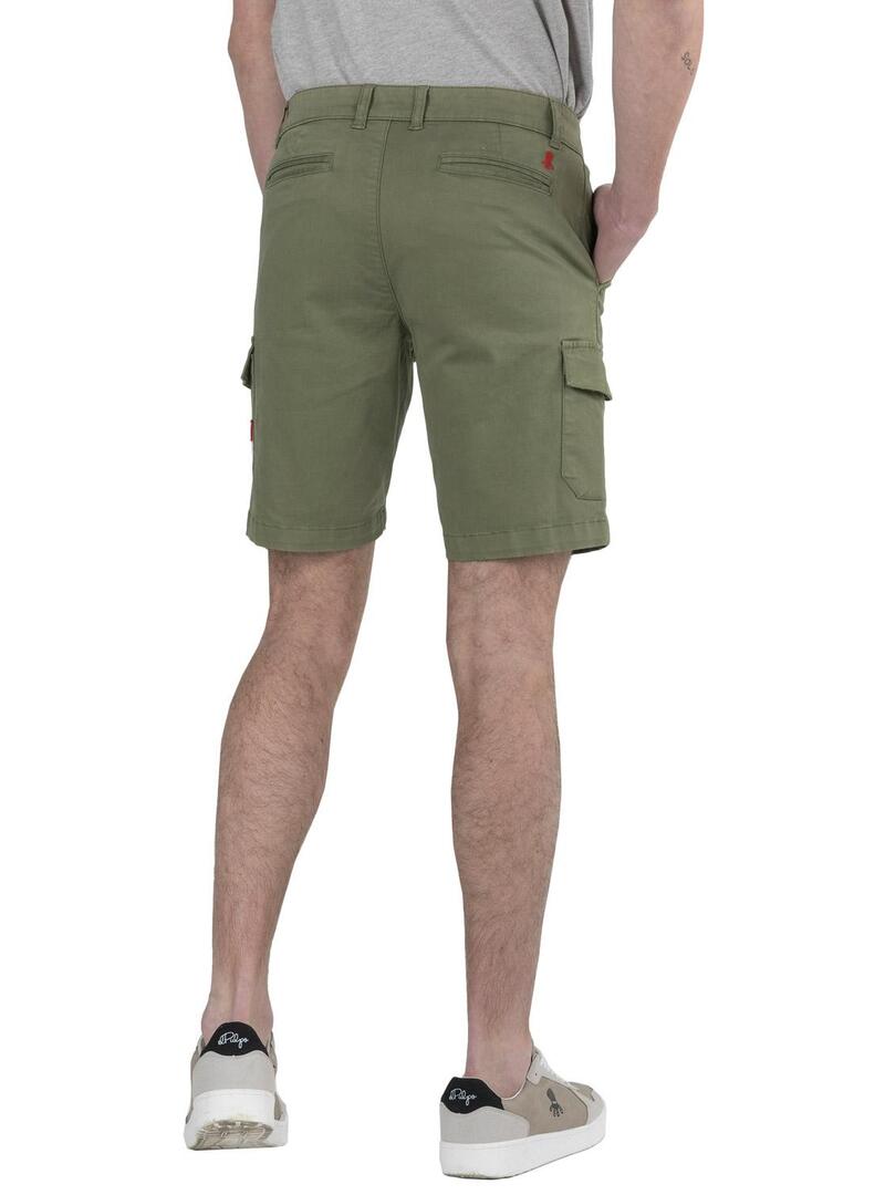 Bermuda El Pulpo Patch Cargo Verde Uomo