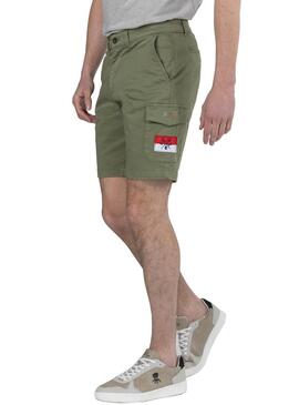 Bermuda El Pulpo Patch Cargo Verde Uomo