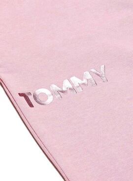 Felpa Tommy Hilfiger Metallic Foil Rosa Bambina