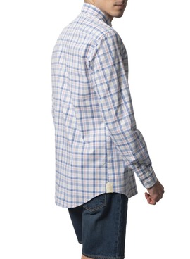 Camicia Klout Madras Bianco per Uomo