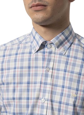 Camicia Klout Madras Bianco per Uomo