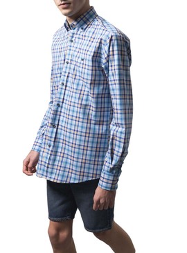 Camicia Klout Madras Blu per Uomo