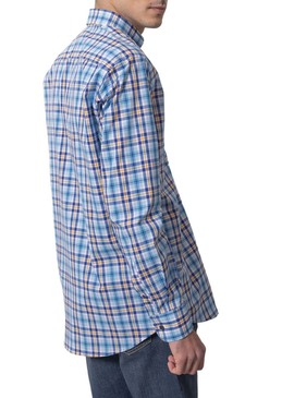 Camicia Klout Madras Blu per Uomo